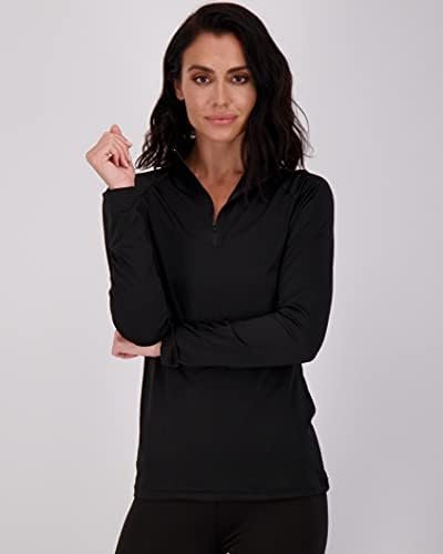 3 Pack: Womens Dry-Fit Long Sleeve Quarter Zip & Full Zip Up Hoodie Workout Jacket (Available in Plus)