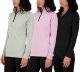 3 Pack: Womens Dry-Fit Long Sleeve Quarter Zip & Full Zip Up Hoodie Workout Jacket (Available in Plus)